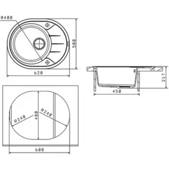 Кухонная мойка Florentina Родос 620 песочный