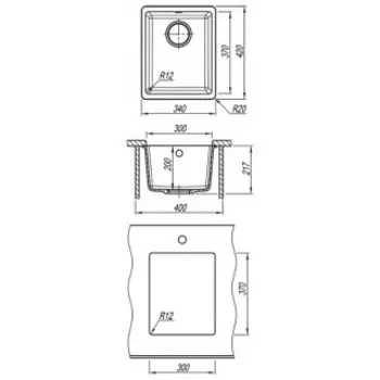 Кухонная мойка Florentina Вега 300 Мокко
