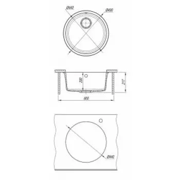 Кухонная мойка Florentina Вега Зеро черный