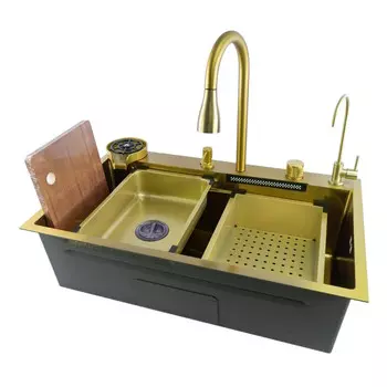 Кухонная мойка Fmark FSC003C матовое золото