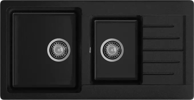 Кухонная мойка GranFest Practic GF-P980KL черный (308)