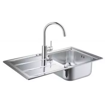 Кухонная мойка Grohe K400 31570SD0 + смеситель Concetto