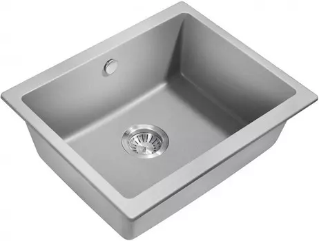 Кухонная мойка Milacio Leon 55 Cuarzo серый металлик (MC.77083)