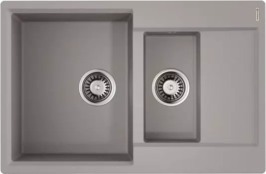 Кухонная мойка Omoikiri Daisen 78-2T-GR Tetogranit/Leningrad grey