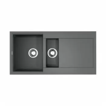 Кухонная мойка Omoikiri Sakaime 100-2-GR Tetogranit/leningrad grey