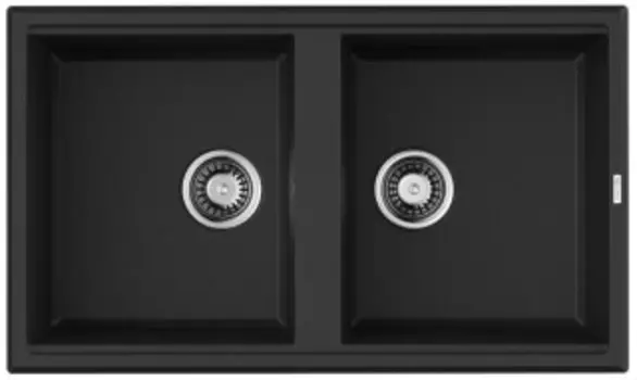Кухонная мойка Omoikiri Tedori 86-2-BL Tetogranit/черный