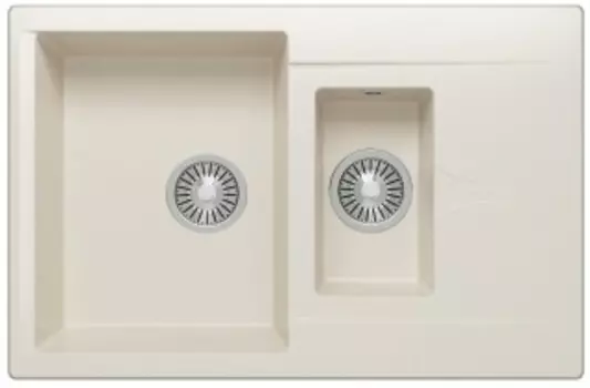 Кухонная мойка Polygran BRIG-770 Белый Хлопок (N36)