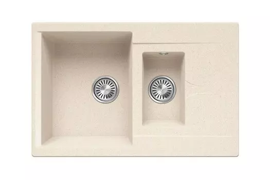 Кухонная мойка Polygran BRIG-770 Кремовый (N327)