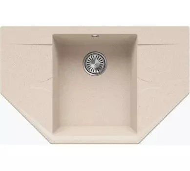 Кухонная мойка Polygran RIFF-800 Кремовый (N327)
