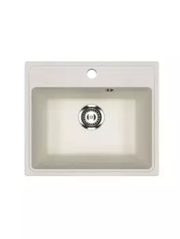 Кухонная мойка Practik PR-M-490-001 (без сифона), белый камень