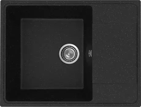 Кухонная мойка Practik PR-M-650-004 черный оникс (без сифона)