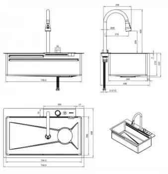 Кухонная мойка Профсан PSM-9943ST
