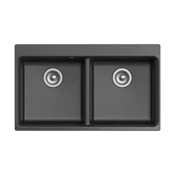 Кухонная мойка Rivelato AXEL 90-2D 2-чаши 870*520мм antracite