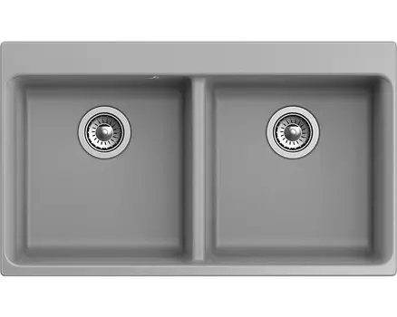 Кухонная мойка Rivelato AXEL 90D 2-чаши 870*520мм grigio metallizzato