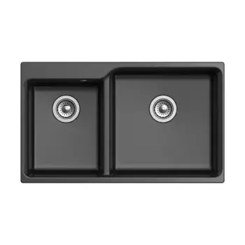 Кухонная мойка Rivelato AXEL 90D 2-чаши 870*520мм antracite