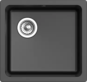 Кухонная мойка Rivelato BERKANA 45 подст.монтаж 1-чаш 485*455 nero