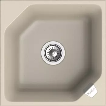 Кухонная мойка Rivelato LOCUS 50 1-чаш 500*500 beige scuro