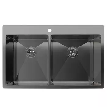 Кухонная мойка Rivelato Rinox 7450 2В PVD black