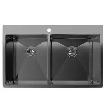 Кухонная мойка Rivelato Rinox 8050 B2 PVD black