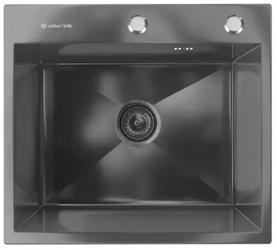 Кухонная мойка Ulgran STEEL US 500-002 черная брашированная сталь