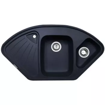 Кухонная мойка Zigmund & Shtain ECKIG 1000.2 черный базальт
