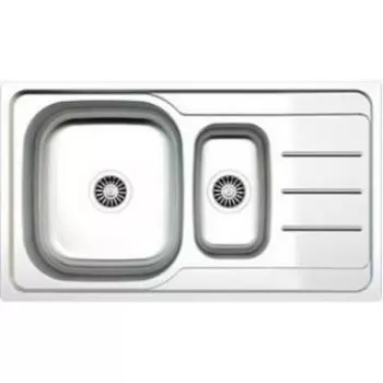 Кухонная мойка Zigmund &amp; Shtain RECHTECK 860D.8 Polished (сифон)