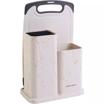 Кухонная принадлежность Mayer & Boch 31304 белый с золотом Подставка для ножей