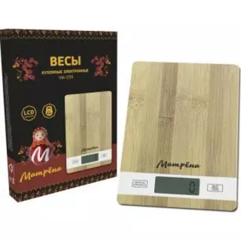 Кухонные весы Матрена МА-039 бамбук