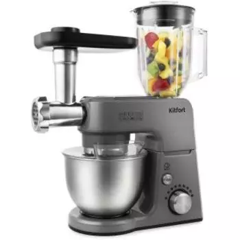 Кухонный комбайн Kitfort KT-1366-2 серый