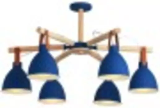 Люстра Hiper Funny H157-1 синий/дерево