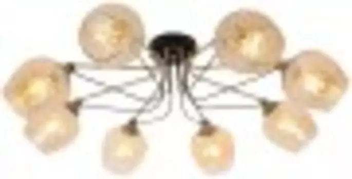 Люстра Hiper H225-8 черный/янтарный