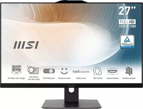 Моноблок MSI Modern AM272P 12M-453XRU i3 1215U (1.2) 8Gb SSD512Gb UHDG noOS GbitEth черный (9S6-AF8211-646)