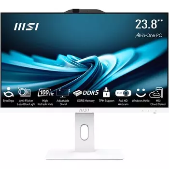 Моноблок MSI PRO AP242P 14M i5 14400(2.5Ghz)/8192Mb/256SSDGb/DOS White (9S6-AE0622-825)