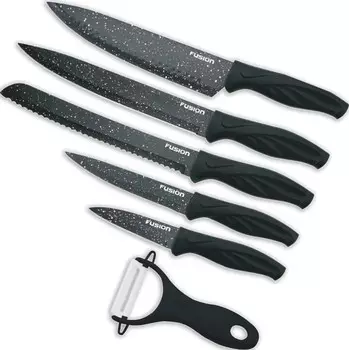Набор кухонных ножей Fusion SKP6001 black