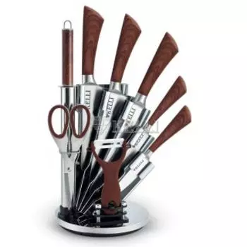 Набор кухонных ножей Kelli KL-2127 9пр сталь