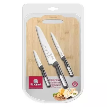 Набор кухонных ножей Rondell BayonetaStrike RD-1569 черный/дерево