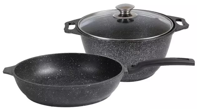 Набор посуды Kukmara нкп06мт темный мрамор