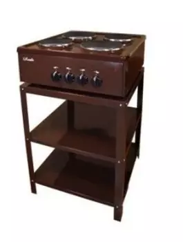 Настольная плита Лысьва ПЭН 40 М со стеллажом коричневая (без крышки) (2 коробки)