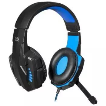 Наушники DEFENDER WARHEAD G-390 LED BLACK/BLUE (64039)