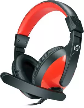 Компьютерная гарнитура Oklick HS-L300 черный/красный (1532021)