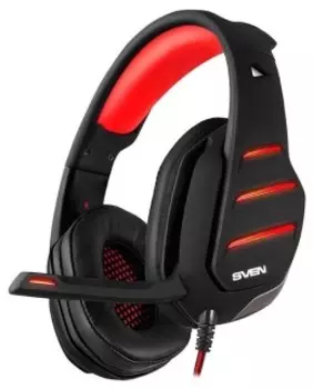 Компьютерная гарнитура Sven AP-U997MV черный/красный