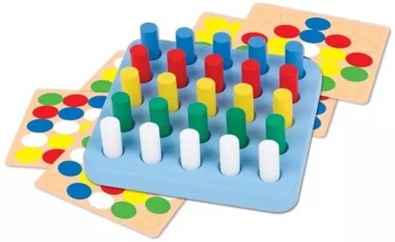 Обучающая игрушка Десятое королевство Веселые столбики Мозаика деревянная 25 эл (02992)
