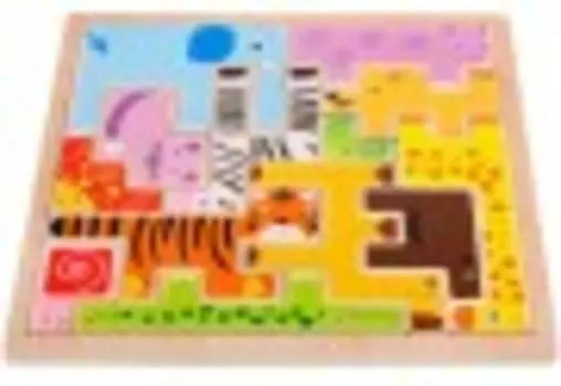 Обучающая игрушка Рыжий Кот ИД-8676 Головоломка Веселые животные (13 деталей) (155420)