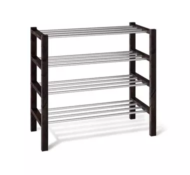 Обувница Sheffilton Альберо SHT-SR9-4 венге/алюм.металлик