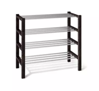 Обувница Sheffilton Альберо SHT-SR9-4 венге/алюм.металлик