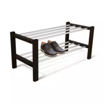 Обувница Sheffilton Альберо SHT-SR9 венге/алюм.металлик