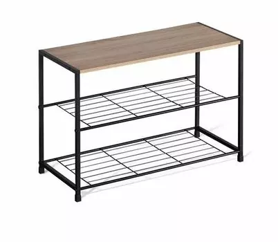 Обувница Sheffilton SHT-SR12 черный муар/скандинавский орех