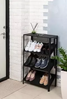 Обувница Violet VIKEA 4-х ярусная черный (785407)