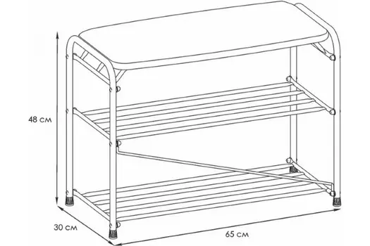 Обувница ЗМИ Альфа 23 с сиденьем Черный (ПДОА 23С Ч)
