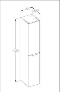 Пенал Opadiris Элеганс 30 белый матовый, левый (Z0000014967)